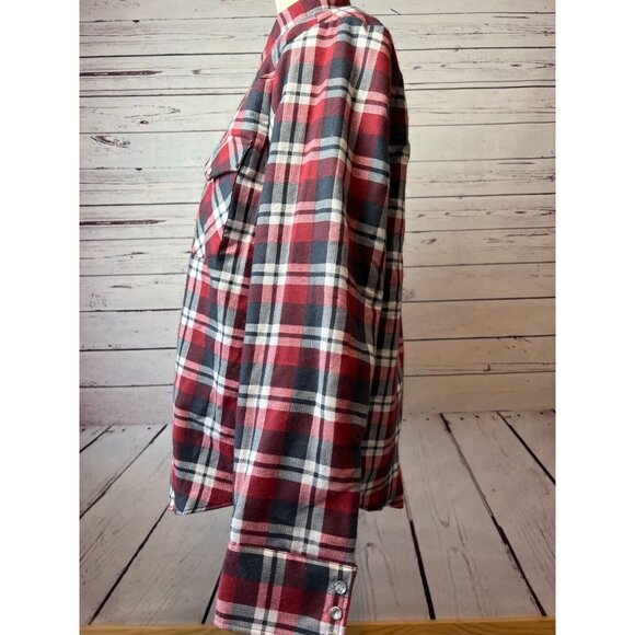 Stir-Ups Western Model Flannel pearl snap shirt Medium Shacket Mens Vintage - Picture 9 of 10